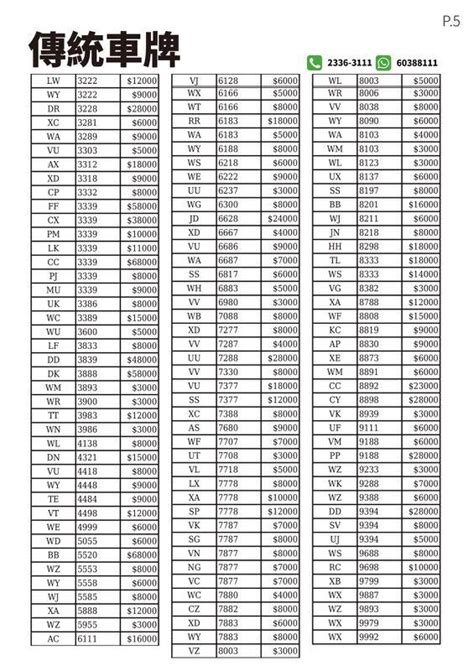 傳統車牌查詢|預覽示範